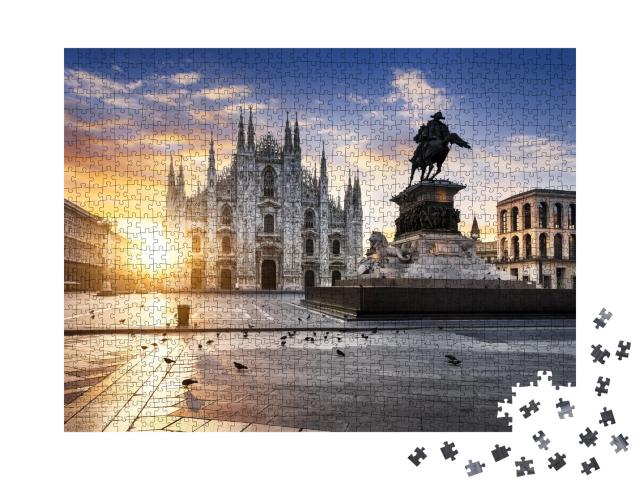 Puzzle de 1000 pièces « Duomo au lever du soleil, Milan, Europe »