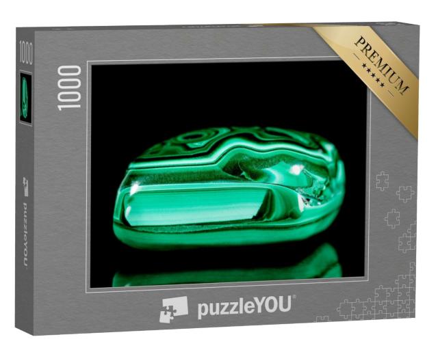 Puzzle de 1000 pièces « Pierre minérale de malachite verte brisée »