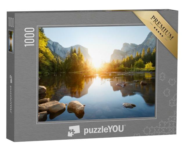Puzzle de 1000 pièces « Lever de soleil dans la vallée de Yosemite, Californie, États-Unis »