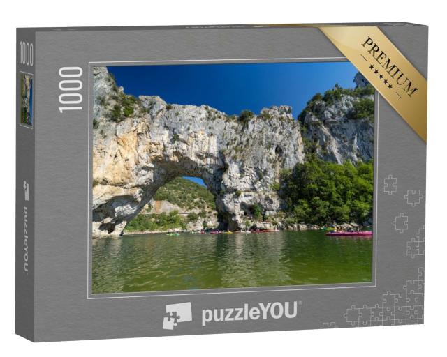 Puzzle de 1000 pièces « Pont d'Arc, arche de pierre sur la rivière Ardèche, Auvergne-Rhône-Alpes, France »