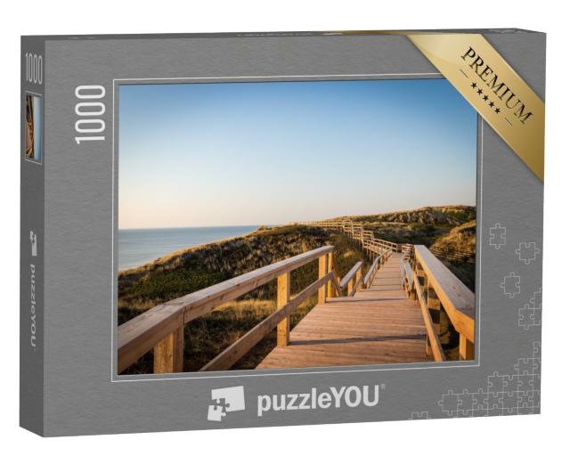 Puzzle de 1000 pièces « Sentier des escaliers de la plage sur l'île de Sylt »