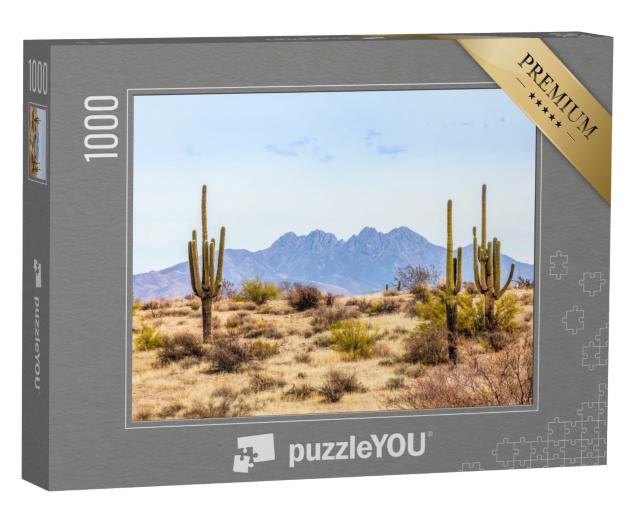 Puzzle de 1000 pièces « Four Peaks, emblème des Mazatzal Mountains à Phoenix, Arizona »