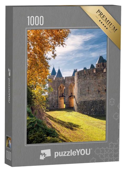 Puzzle de 1000 pièces « Entrée principale de la Cité de Carcassonne, Occitanie, France »