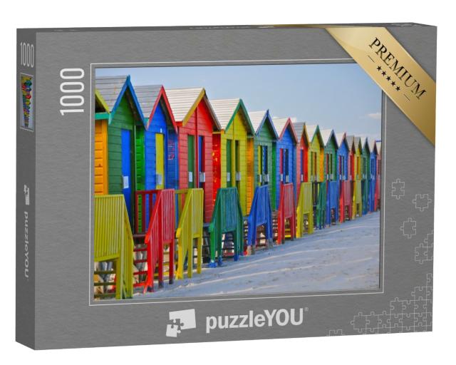 Puzzle de 1000 pièces « Cabines de plage colorées, Le Cap, Afrique du Sud »