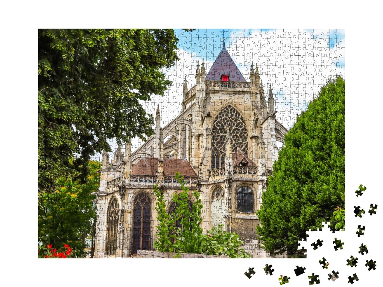 Puzzle de 1000 pièces « Eglise Saint Etienne ou église Saint Etienne, ancienne église catholique, Beauvais, France »