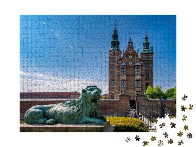 Puzzle de 1000 pièces « Château de Rosenborg à Copenhague, région de la capitale du Danemark »