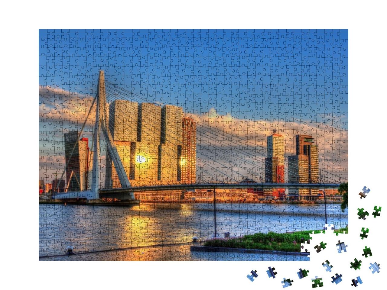 Puzzle de 1000 pièces « Vue de Rotterdam, Pays-Bas »