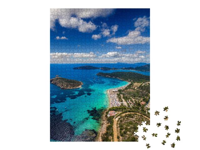 Puzzle de 1000 pièces « Vue aérienne de Tuerredda, Sardaigne »
