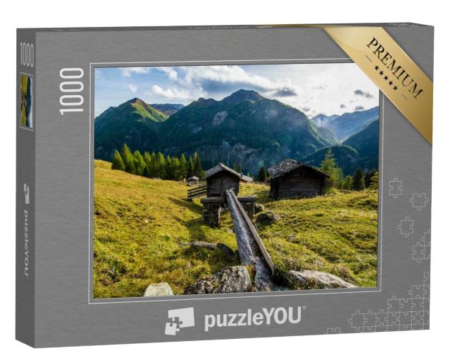 Puzzle de 1000 pièces « Collines de prairies dans les Alpes autrichiennes »
