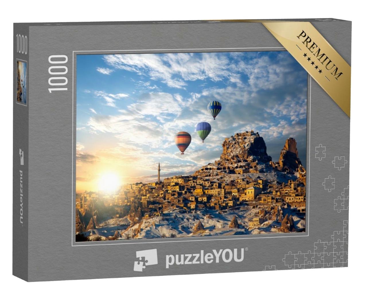 Puzzle de 1000 pièces « Vol en montgolfière au-dessus de la merveilleuse Cappadoce, Turquie »