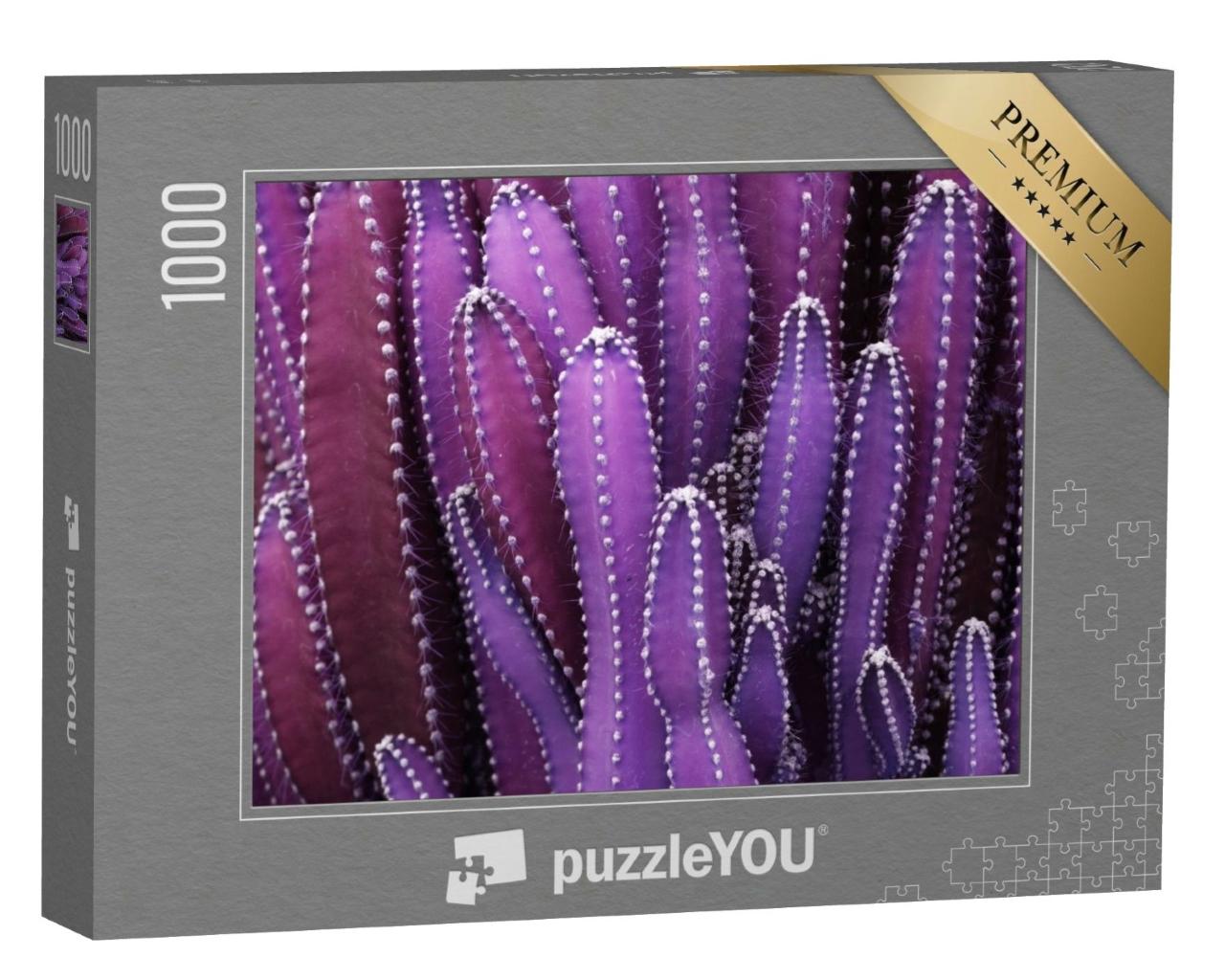 Puzzle de 1000 pièces « Gros plan : Purple Cactus Plant »