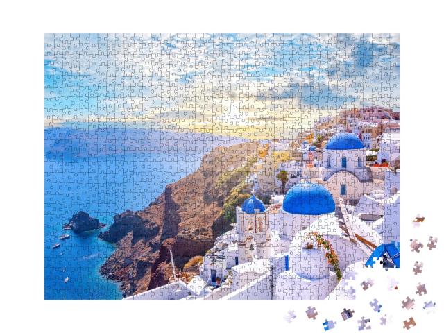 Puzzle de 1000 pièces « Oia : village de Santorin, Grèce »