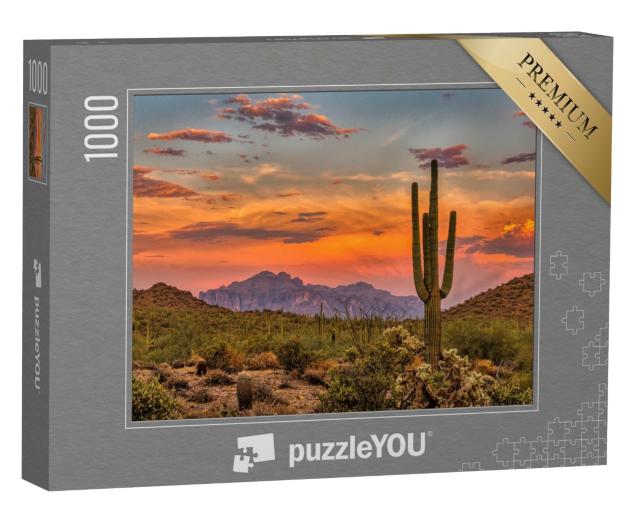 Puzzle de 1000 pièces « Coucher de soleil dans le désert de Sonoran près de Phoenix, Arizona »
