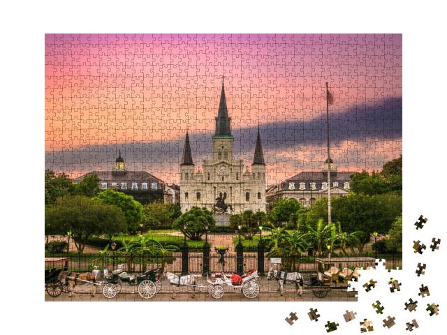 Puzzle de 1000 pièces « Jackson Square, Nouvelle-Orléans, Louisiane »