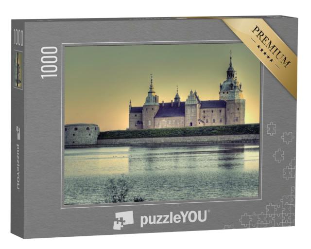 Puzzle de 1000 pièces « Photo HDR du château de Kalmar au crépuscule »