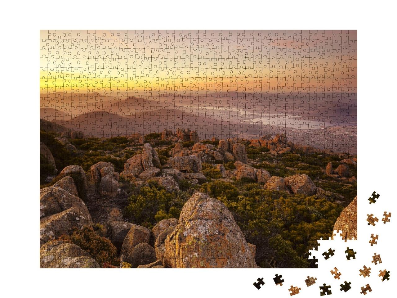Puzzle de 1000 pièces « Vue du sommet du Mont Wellington, Tasmanie, Australie »