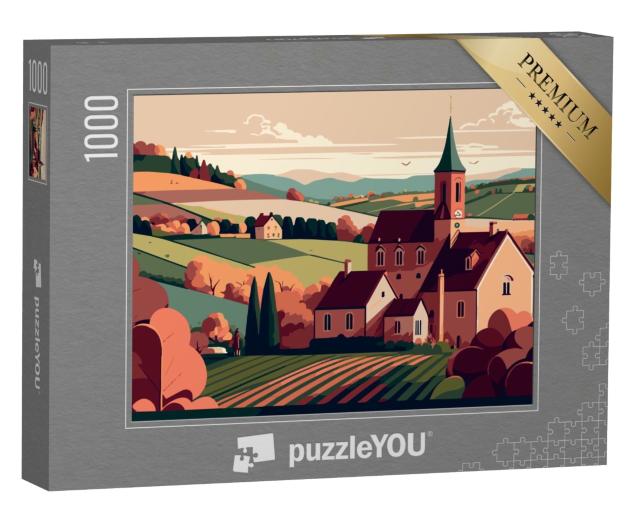 Puzzle de 1000 pièces « Vignoble en Bourgogne france »