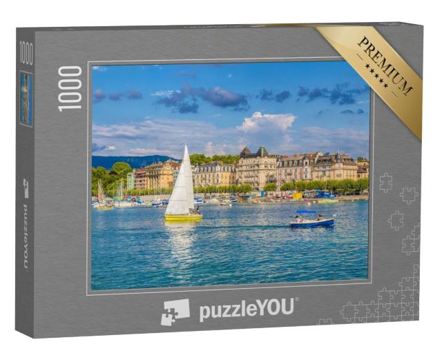 Puzzle de 1000 pièces « Centre historique de la ville de Genève et du lac Léman, Suisse »