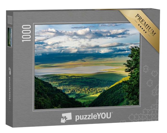 Puzzle de 1000 pièces « Vue sur le fond du cratère du Ngorongoro »