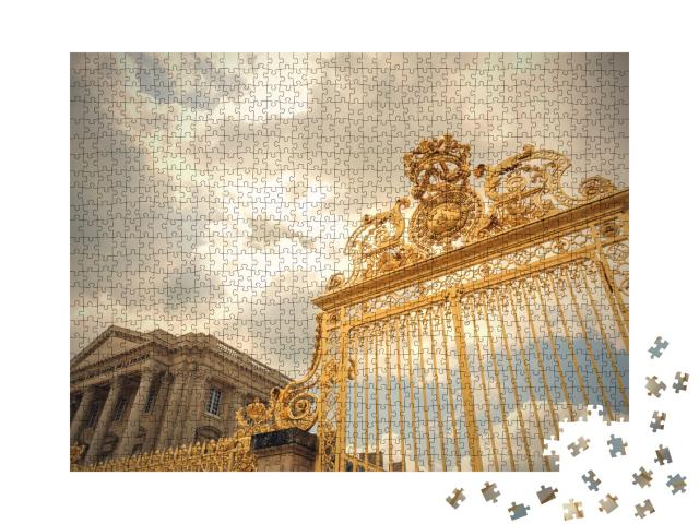 Puzzle de 1000 pièces « Château de Versailles - vue de la Porte Dorée du Palais. Résidence royale près de Paris »