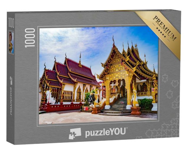 Puzzle de 1000 pièces « Magnifique temple bouddhiste de Chiang Mai, Thaïlande »