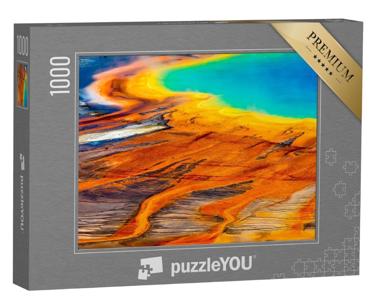Puzzle de 1000 pièces « Grand Prismatic Spring en gros plan, parc national de Yellowstone »
