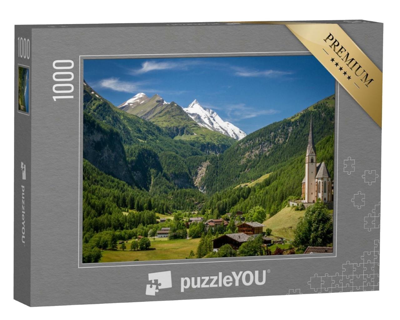 Puzzle de 1000 pièces « Ville de Heiligenblut unter dem Großglockner, Autriche »