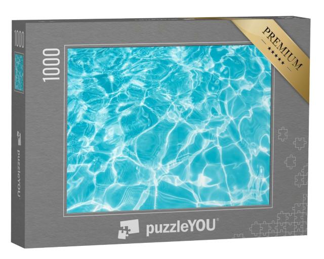 Puzzle de 1000 pièces « Eau ruisselante dans la piscine avec réflexion du soleil »