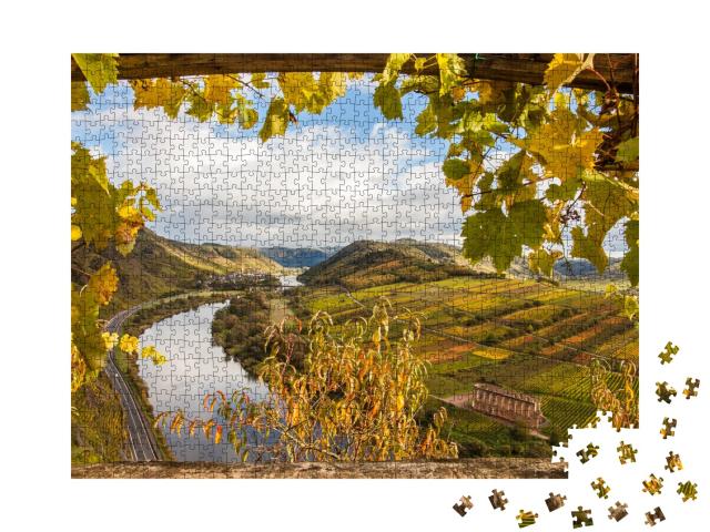 Puzzle de 1000 pièces « Vignobles dorés : Moselle en automne, Allemagne »