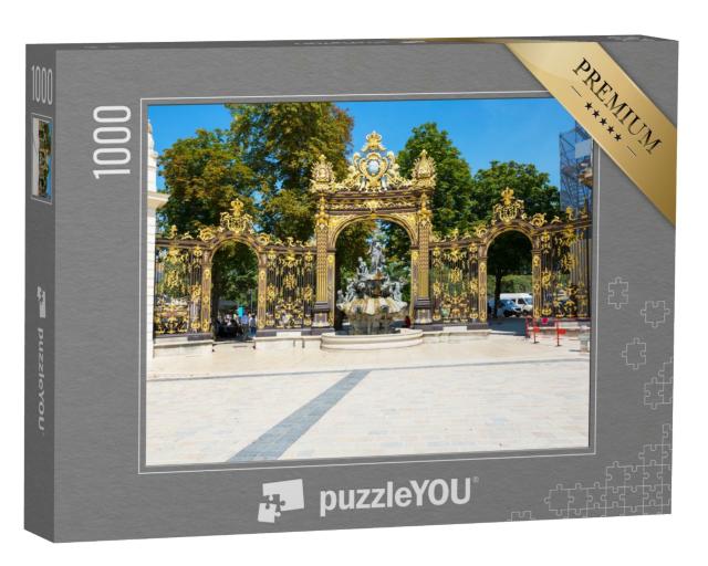 Puzzle de 1000 pièces « Place Nancy-Stanislas, fontaine de Neptune, Lorraine, France »