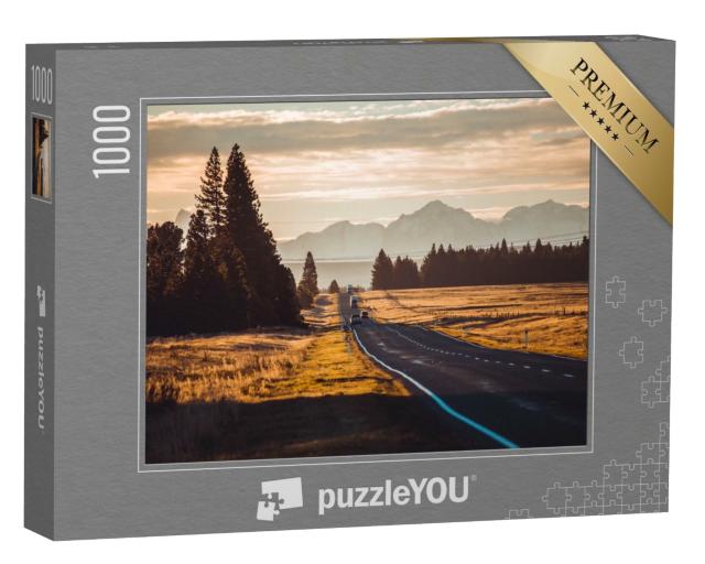 Puzzle de 1000 pièces « Roadtrip dans les montagnes de Nouvelle-Zélande »