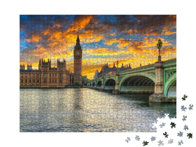 Puzzle de 1000 pièces « Big Ben et Palais de Westminster, Londres, Royaume-Uni »