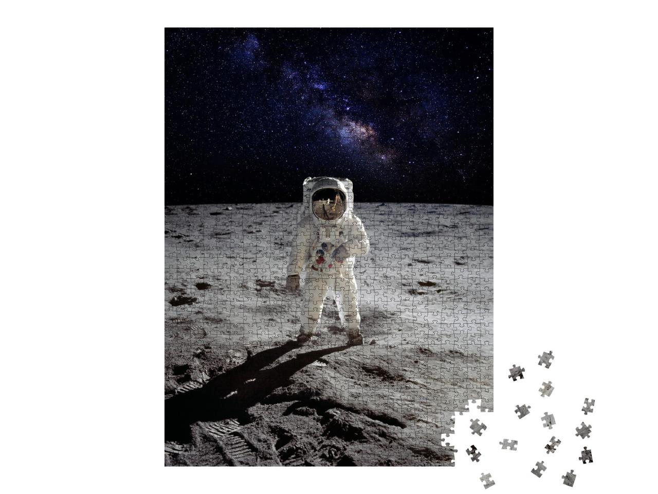 Puzzle de 1000 pièces « Un astronaute sur la surface de la Lune »