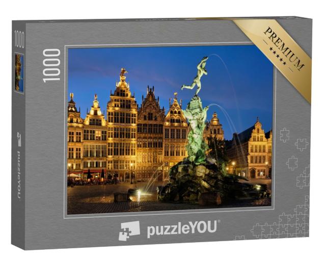 Puzzle de 1000 pièces « Statue de Brabo sur la Grote Markt à Anvers, Belgique »
