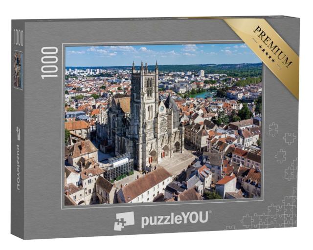 Puzzle de 1000 pièces « Vue aérienne de la cathédrale Saint-Étienne de Meaux »