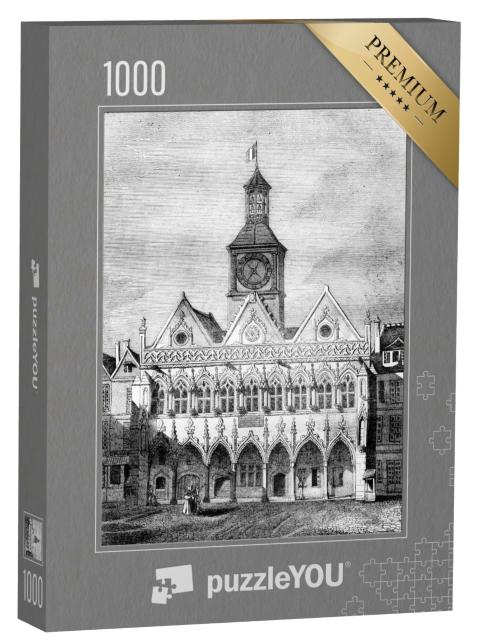Puzzle de 1000 pièces « Vue de la mairie de Saint Quentin, département de l'Aisne »