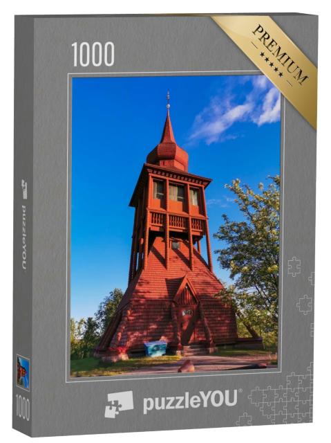 Puzzle de 1000 pièces « L'église gothique de Kiruna en été, la ville la plus au nord de la Suède »