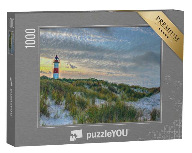 Puzzle de 1000 pièces « dans le style artistique de Claude Monet - phare nordique sur l'île de Sylt »