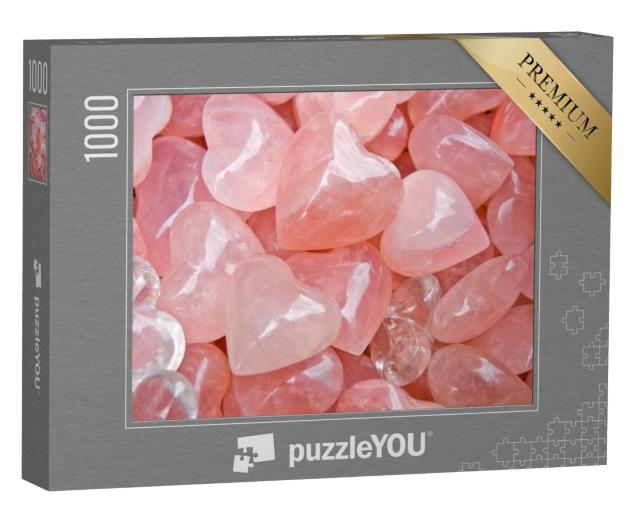 Puzzle de 1000 pièces « Quartz rose en forme de cœur »