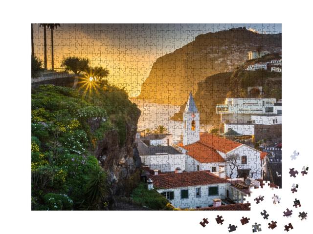 Puzzle de 1000 pièces « Coucher de soleil sur Camara de Lobos, Madère »