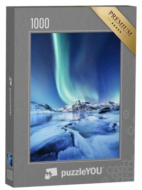 Puzzle de 1000 pièces « Aurora Borealis, Îles Lofoten, Norvège »