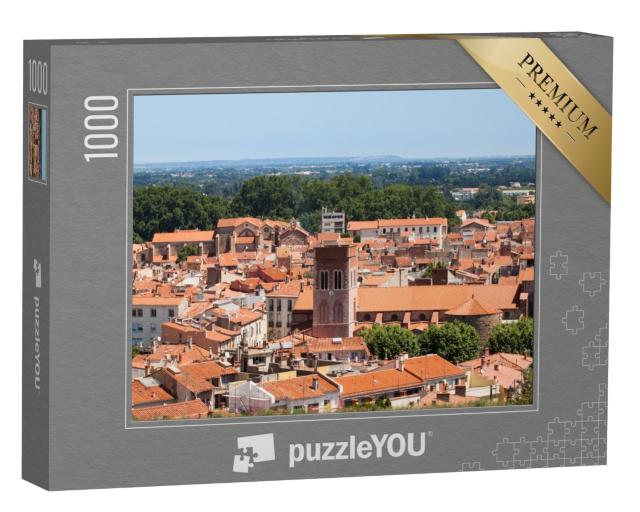 Puzzle de 1000 pièces « Toitures rouges dans la vieille ville de Perpignan, France »