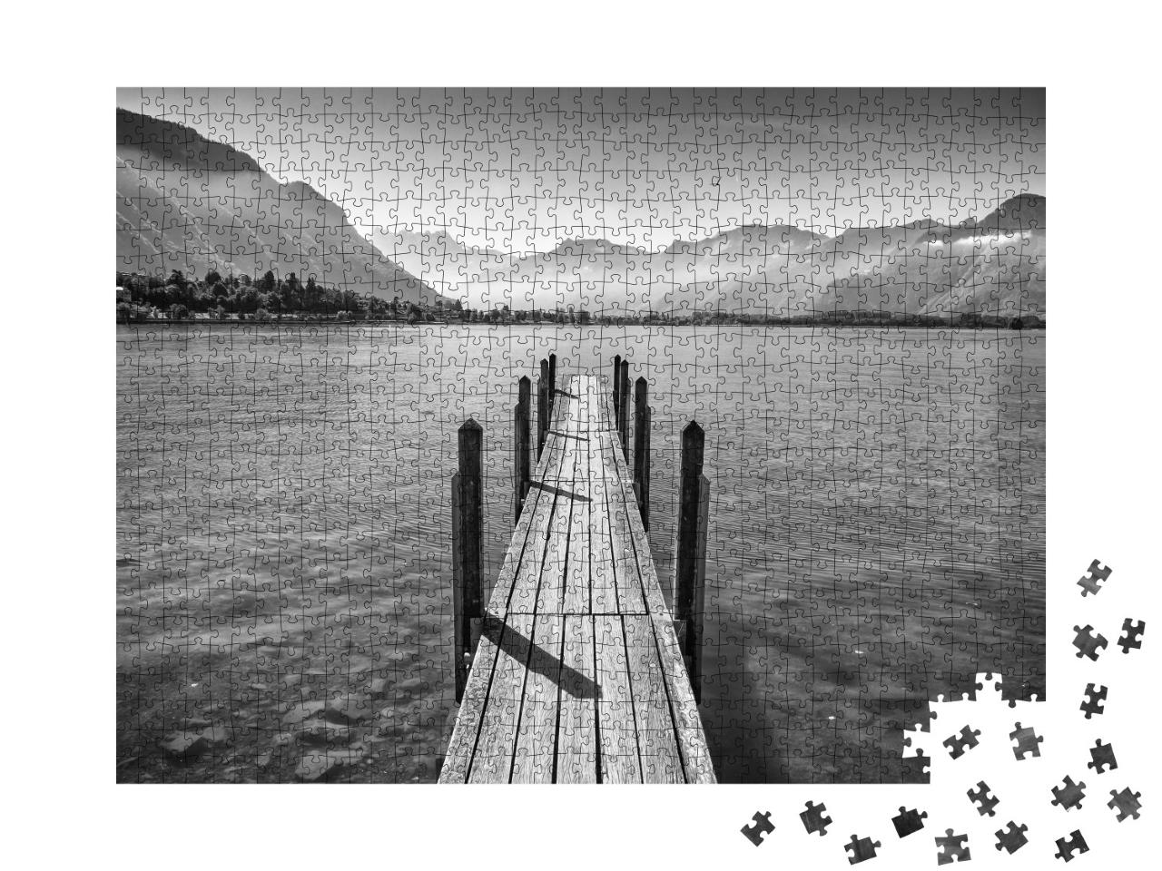 Puzzle de 1000 pièces « Jetée idyllique sur le lac Léman, Suisse »