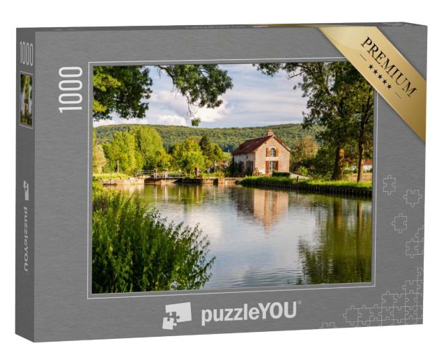 Puzzle de 1000 pièces « Watergate au Canaö de Bourgogne en Bourgogne en France »
