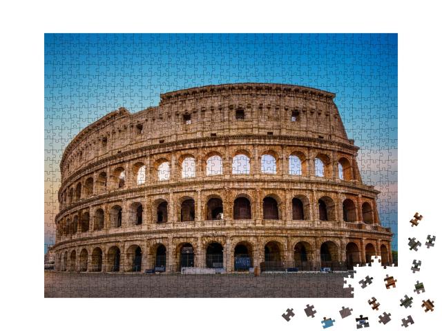 Puzzle de 1000 pièces « Colisée à Rome, le bâtiment de l'Antiquité, Italie »