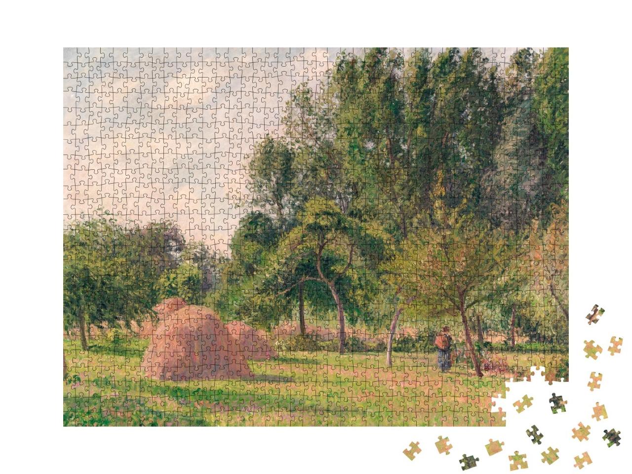 Puzzle de 1000 pièces « Camille Pissarro - Botte de foin, matin, Éragny »