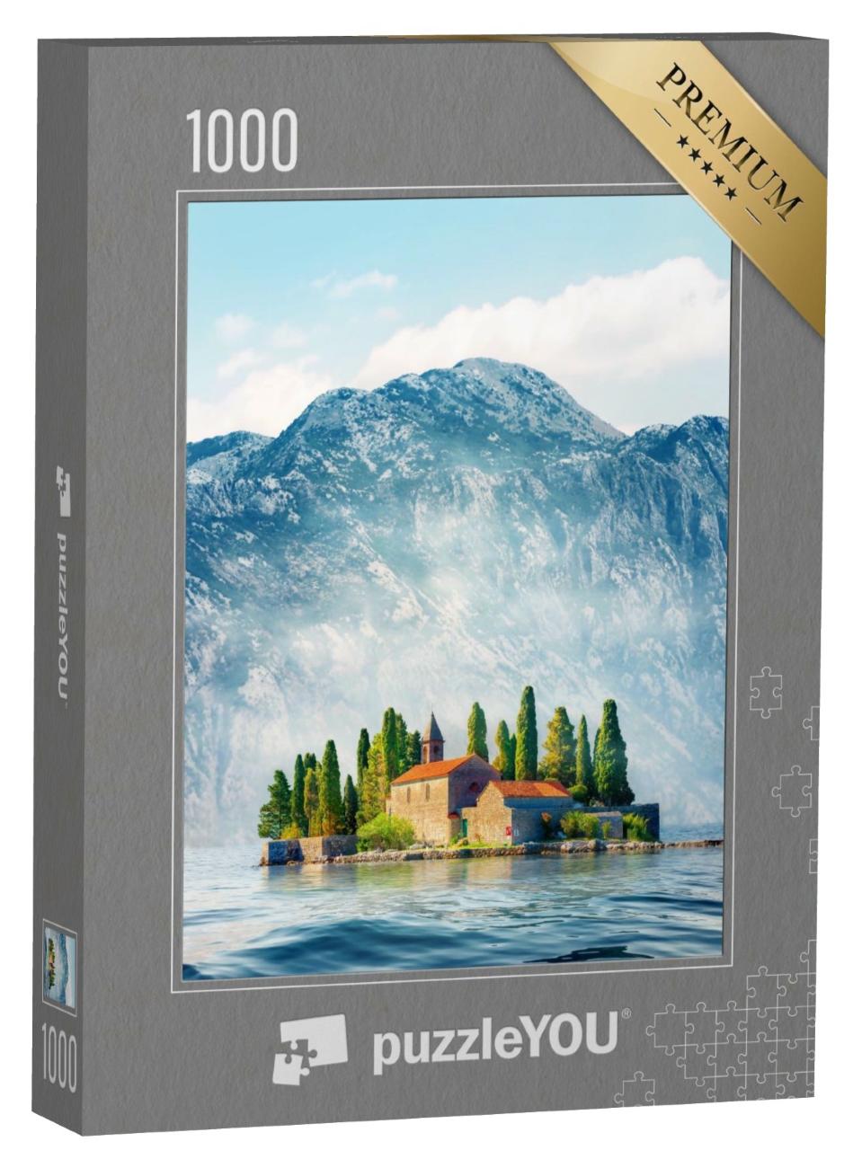 Puzzle de 1000 pièces « Paysage de l'île Saint-Georges, baie de Kotor, Monténégro »