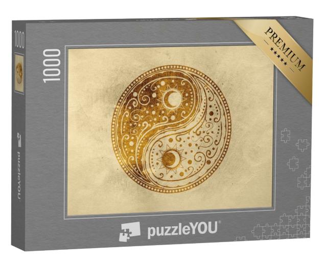 Puzzle de 1000 pièces « Ornement circulaire Signe du Yin et du Yang »