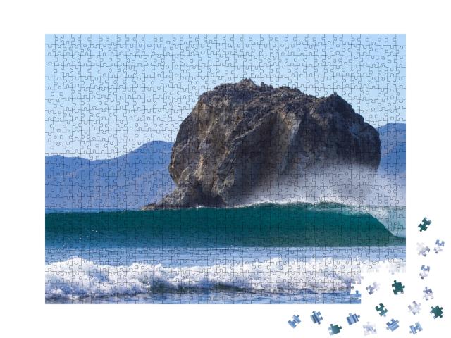 Puzzle de 1000 pièces « Vague parfaite au spot de surf de Witch's Rock, Costa Rica »