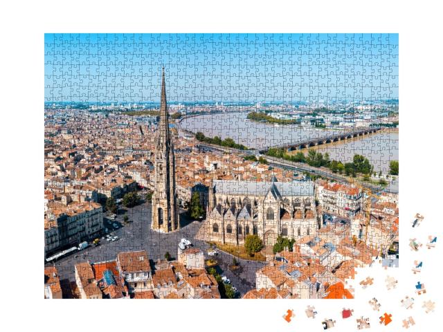 Puzzle de 1000 pièces « Vue panoramique de Bordeaux en France »